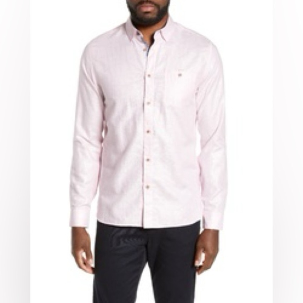 Ted baker Emuu Slim Fit Linen Shirt
